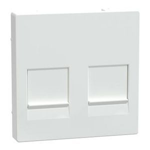 Centraalplaat RJ45 2-voudig Stofschuif Actief wit Systeem M