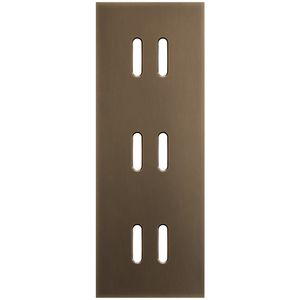 3-voudige afdekplaat Verticaal 71mm centerafstand voor drie tweev