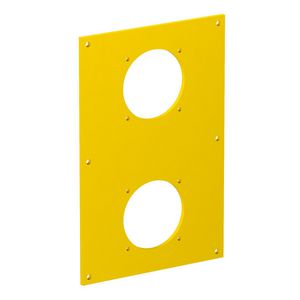 Afdekplaat voor 2x WCD 38x38 160x105x3mm psgelb