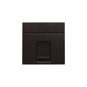 Centraalplaat data 1x RJ dark brown