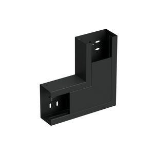 Verticaal hoekstuk wandgoot +D LSU-120/65 WGX zwart RAL9017