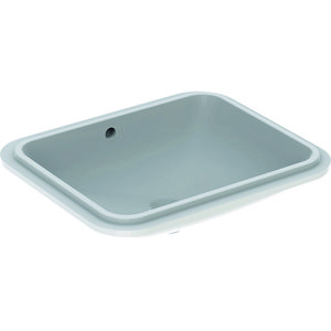 VariForm onderbouwwastafel rechthoekig 50x49cm met overloop KeraTect/wit