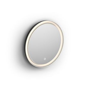 Spiegel D45cm 2700K buisvormige LED IP44 mat zwart frame
