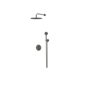 Afbouwdeel regendouche IVY combiset Bond 2 inbouwthermostaat houder gebor. metal black CSB2EXGMCFAA excl. inbouwbox