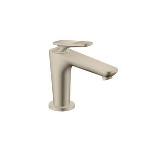 1-hendel fonteinmengkraan 90 Coolstart afvoerplug Cubic Cut greep brushed nickel Citterio-C
