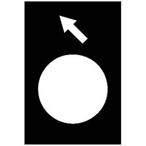 Etiket 30x40mm Markering symbool Zwart Harmony XAC VVE=10