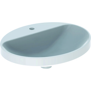 VariForm onderbouwwastafel ovaal 55x45cm met kraangat zonder overloop wit Keratect