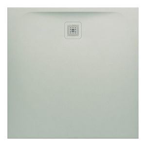 Douchevloer 1000x1000mm vierkant light grey Marbond composiet afvoer aan zijde