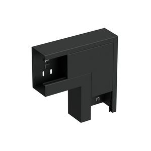 Verticaal hoekstuk wandgoot +D LSN-130/72 WGX zwart RAL9017
