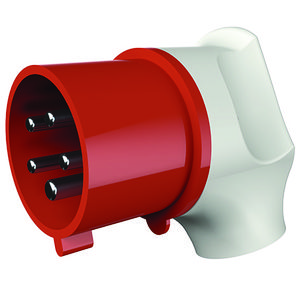 Haakse contactstop 32A 5-polig  6H 400V IP44