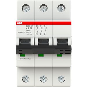 Installatieautomaat S200MT 3P K-karakteristiek 1,6A 10kA Tractie