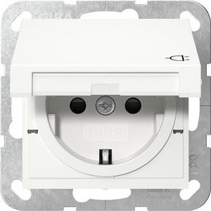 wandcontactdoos met randaarde KD + Safety Plus SRK System 55 zuiver wit m