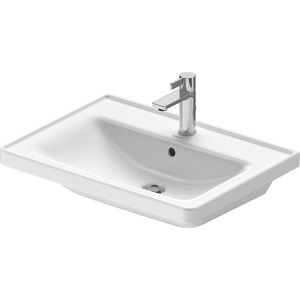 D-NEO #236765 wastafel 650mm wit met kraangat met overloop