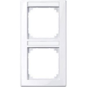 Afdekraam M-Smart 2-voudig Verticaal Tekstveld Actief wit