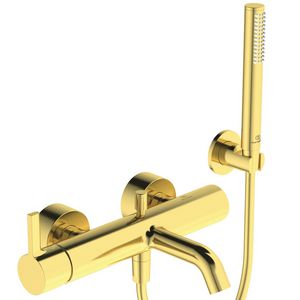 Joy bad/douchemengkraan met badset brushed gold (mat goudkleurig)