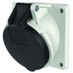 Inbouwwandcontactdoos 32A 4-polig  7H 500V IP44 schuin