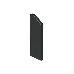 Eindschot wandgoot ESH-165V/52 rechts WGX zwart RAL9017
