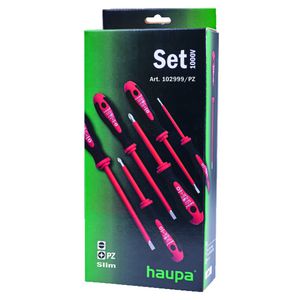 Schroevendraaierset 6-delig PZ 1/2 sleuf 3,5/4/5,5/6,5 VDE 1000V HUPslim