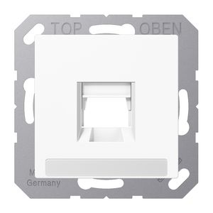 Afdekking AS500 alpwit 1-voudig tekst-voudig TE-conn.