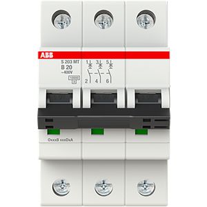 Installatieautomaat S200MT 3P B-karakteristiek 2A0 10kA Tractie