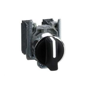 Keuzeschakelaar 3 standen Ø22mm 600V 2NO Zwart