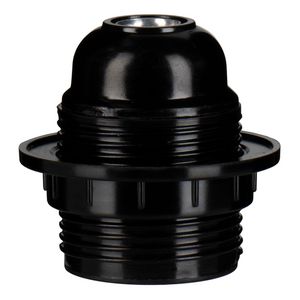 Lamphouder Bakelite threaded E27 ring zwart VVE=10