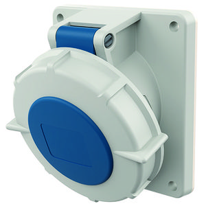 Inbouwwandcontactdoos 16A 7-polig  9H 230V IP67 HW/VN