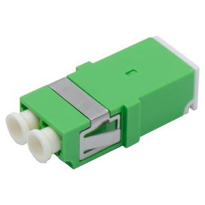 LC/APC ADAPTOR DUPLEX SM OS2 Green "SNAP-IN"/FLANGELESS