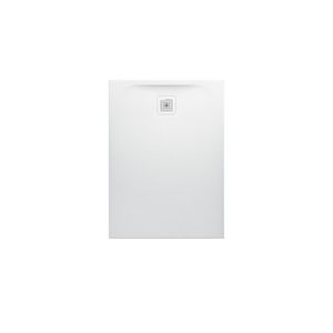 Douchevloer 1100x800mm rechthoekig wit Marbond composiet afvoer aan korte zijde