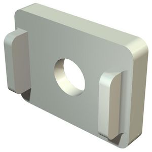 Afstandsstuk vleugels metaal 25,5x19x4mm lichtgrijs VVE=100