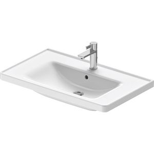 D-NEO #236780 wastafel 800mm wit met kraangat met overloop