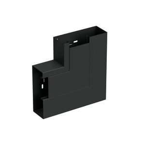 Verticaal hoekstuk wandgoot +D LSU-170A/65 WGX zwart RAL9017