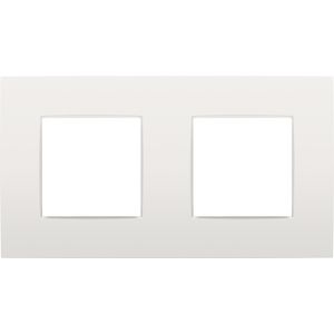 2-voudige afdekplaat hoh 71mm Intense white