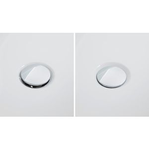 Af- en overloopgarnituur Chroom 400x80x400mm