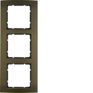 Afdekraam 3-v berker B.3 aluminium bruin/antraciet mat