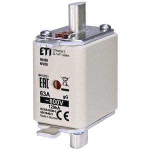 Zekering NH00 gG 16A/800V VVE=3