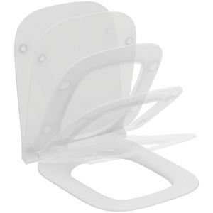 Closetzitting I.LIFE-A sandwich softclose afneembaar rechthoek wit