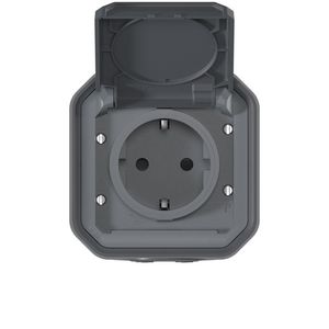 Wandcontactdoos voor fietsoplader compleet Plexo