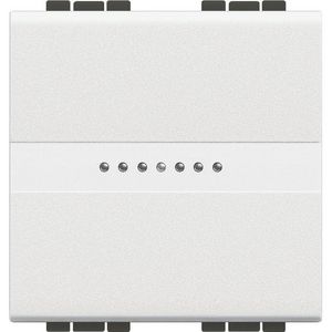 Wisselschakelaar axiaal 10A 2 modulen wit Livinglight