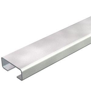 Lengte a 2m. profielrail gesloten sleufbreedte 11mm 25x10mm