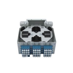 Din Rail Mount Fiber Splice Box Load 12pc LC12Q 128x130x62mm