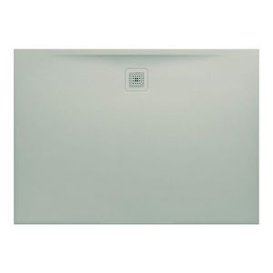 Douchevloer 1400x1000mm rechthoekig light grey Marbond composiet afvoer aan lange zijde