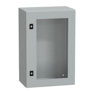Deur 600x400x250mm IP66 / IK08 Transparant RAL70 Spacial CRN