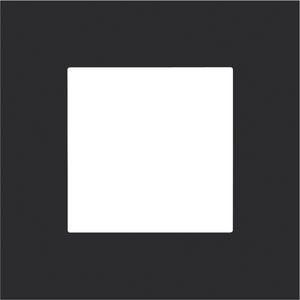 Enkelvoudige afdekplaat Pure steel black