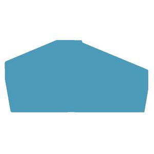 Afsluit- eindplaat blauw h:75.1mm b:2mm V-0 Wemid VVE=50
