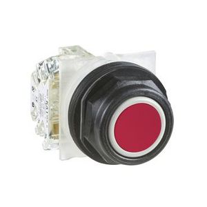 Drukknop Verzonken Terugvering Ø30mm 1OC Rood
