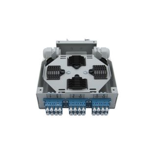 Din Rail Mount Fiber Splice Box Loaded 6pc LC6Q 128x130x36mm