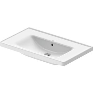 D-NEO #236780 wastafel 800mm wit zonder kraangat met overloop