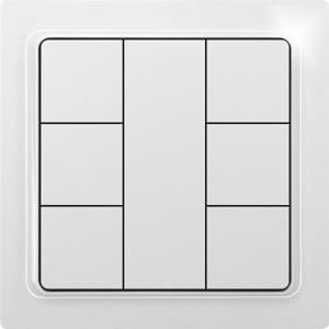 Draadloze EnOcean keypad m. batterij,6-kanaals,E-Design,55x5