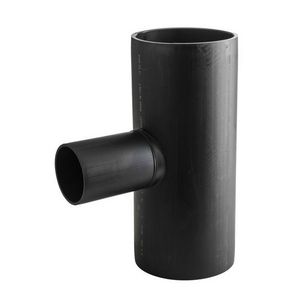 PE verlopend T-stuk 88,5° 200x110mm PN4 zwart
